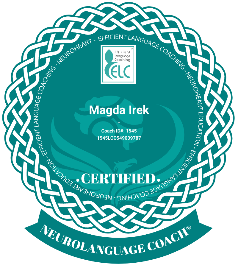 Certyfikat Neurolanguage Coach® — Magda Irek